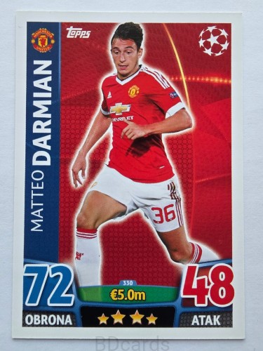 2015-16 Topps Champions League Darmian Manchester United /NN5