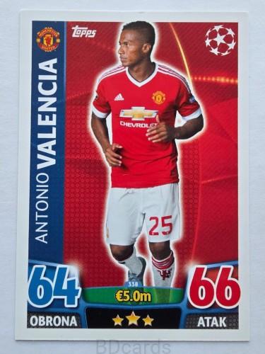 2015-16 Topps Champions League Valencia Manchester United /NN4