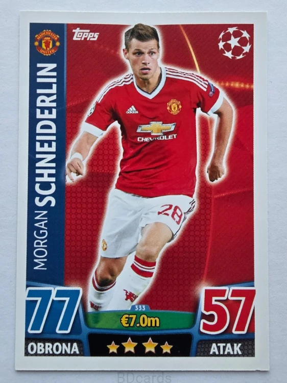2015-16 Topps Champions League Schneiderlin Manchester United /NN4
