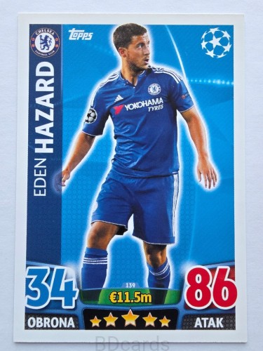 2015-16 Topps Champions League Hazard Chelsea /NN4