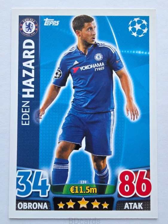 2015-16 Topps Champions League Hazard Chelsea /NN4