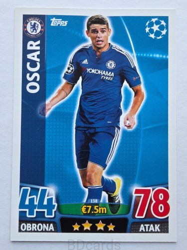 2015-16 Topps Champions League Oscar Chelsea /NN4