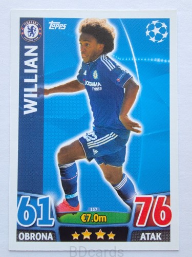 2015-16 Topps Champions League Willian Chelsea /NN3