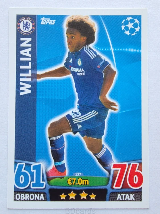 2015-16 Topps Champions League Willian Chelsea /NN3
