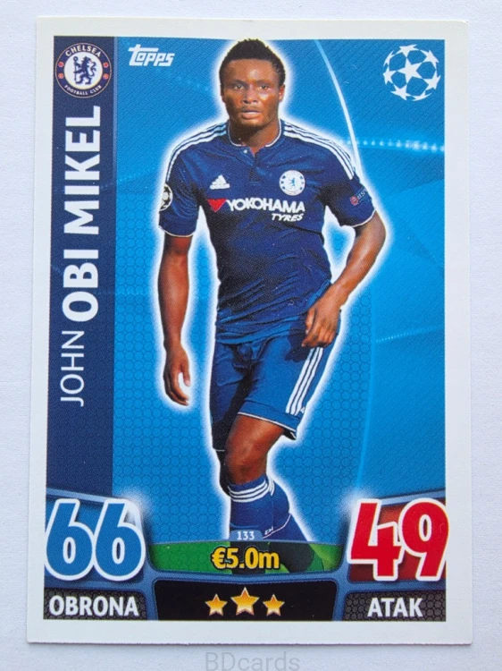 2015-16 Topps Champions League Obi Mikel Chelsea /NN3