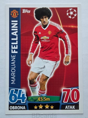 2015-16 Topps Champions League Fellaini Manchester United /NN6