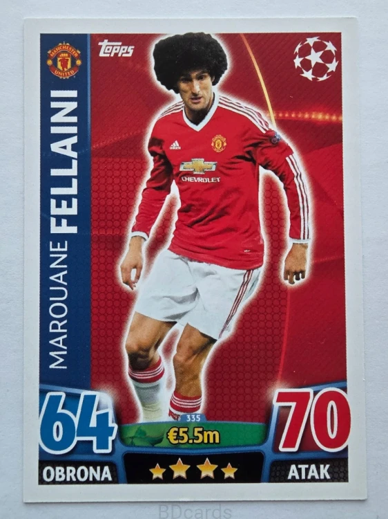 2015-16 Topps Champions League Fellaini Manchester United /NN6