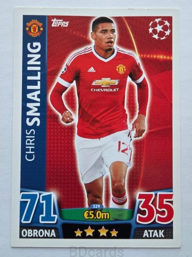 2015-16 Topps Champions League Smalling Manchester United /NN6