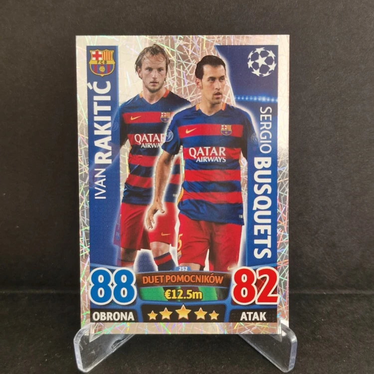 2015-16 Topps Champions League Rakitić / Busquets FC Barcelona /TP3