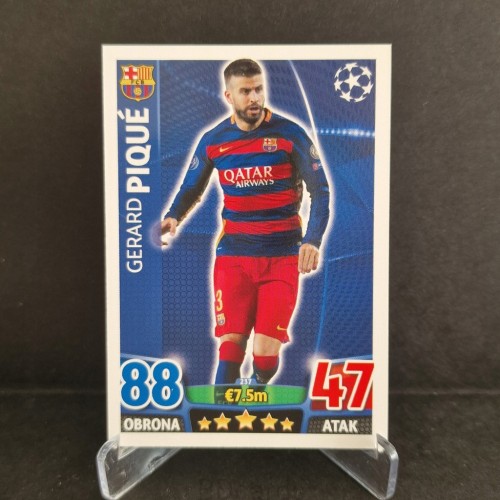 2015-16 Topps Champions League Pique FC Barcelona /TP1