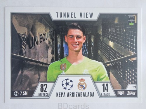 2023-24 Topps Match Attax Kępa Arrizabalaga Real Madryt Tunnel Fiev/NU30