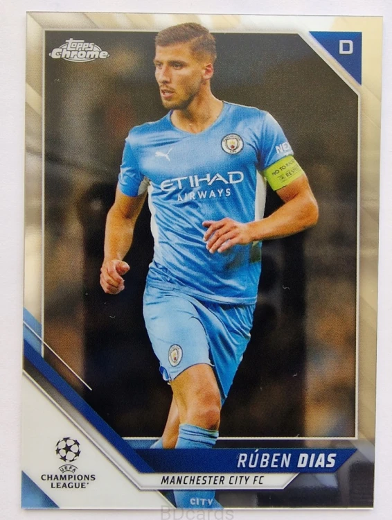 2021-22 Topps Chrome Ruben Dias Manchester City /B