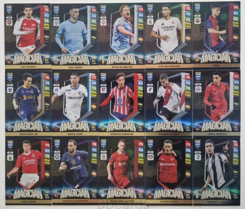 2025 Panini Fifa 365 15 Kart Magician Pedri Bellingham Real Barcelona /ZY