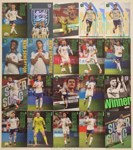 2023 Panini Top Class 20 Kart Anglia Foden Bellingham Kane Rashford /ZY