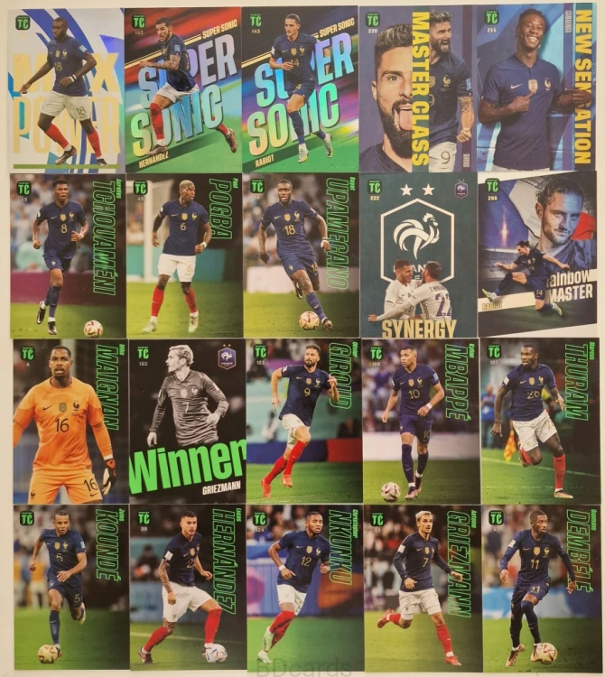 2023 Panini Top Class 20 Kart Francja Mbappe Dembele Giroud /ZY