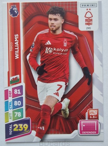 2025 Panini Premier League Neco Willams Notingham /B