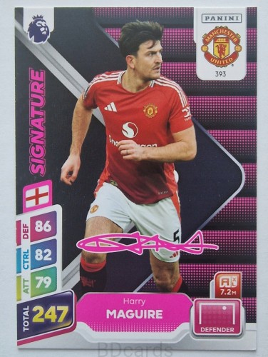 2025 Panini Premier League Harry Maguire Manchester United Signature /B