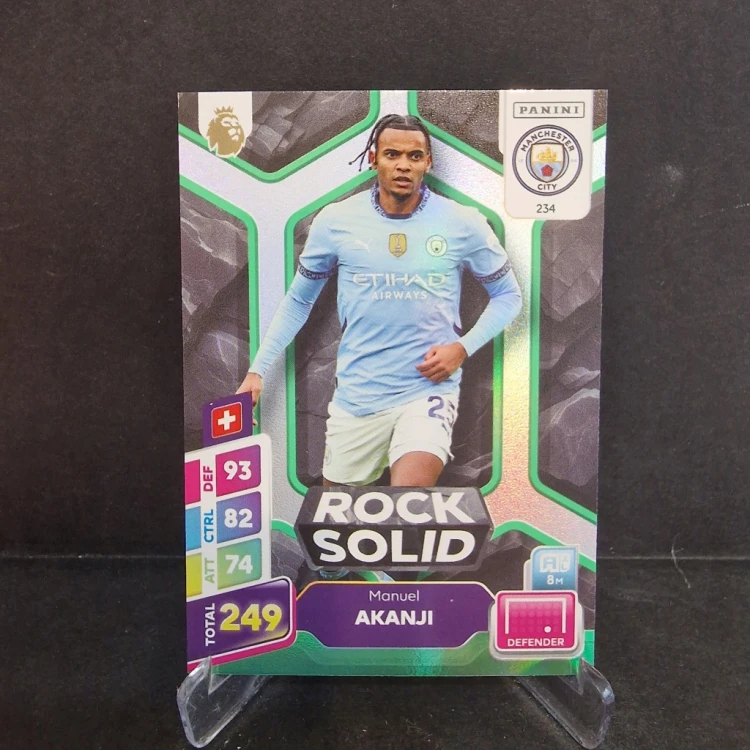 2025 Panini Premier League Akanji Manchester City Rock Solid /E69