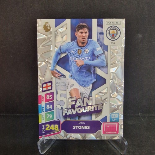2025 Panini Premier League John Stones Manchester City Fan Favourite /E69
