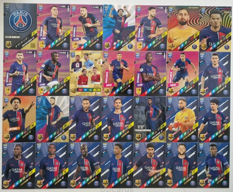 2024 Panini Fifa 365 PSG 28 Kart Mbappe Neymar Dembele Hakimi /ZY