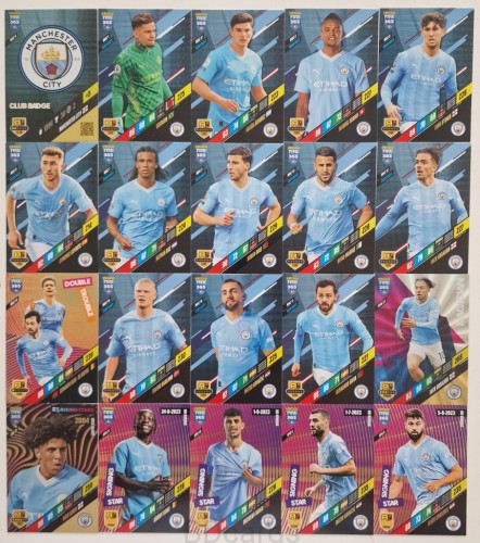 2024 Panini Fifa 365 PSG 20 Kart Manchester City Haaland Grealish Silva /ZY