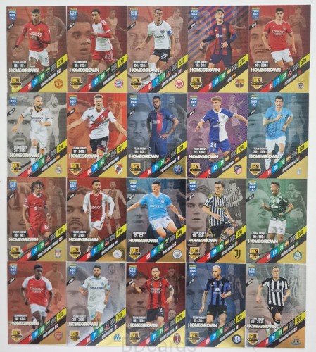 2024 Panini Fifa 365 PSG 20 Kart Homegrown Fc Barcelona Real Madryt /ZY