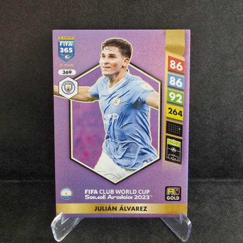 2025 Panini Fifa 365 Alvarez Manchester City FCWC Gold /FF14