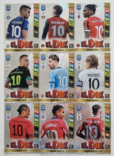 2025 Panini Fifa 365 9 Kart Leao Lautaro Wirtz Grealish Real Barcelona /ZY