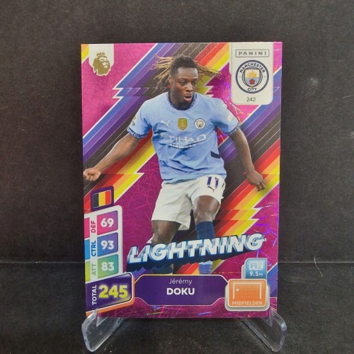 2025 Panini Premier League Jeremy Doku Manchester City Lightning /E68