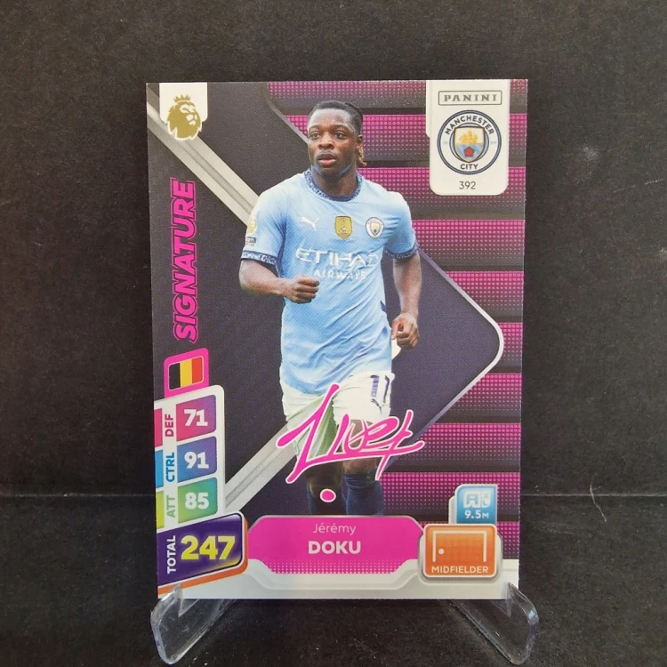2025 PANINI Premier League Jeremy Doku Manchester City Signature /E67
