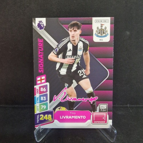 2025 Panini Premier League Livramento Newcastle Signature /E67