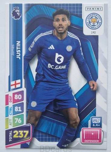 2025 Panini Premier League James Justin Leicester /B