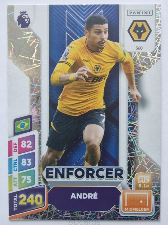 2025 Panini Premier League Andre Wolverhampton Enforcer /B