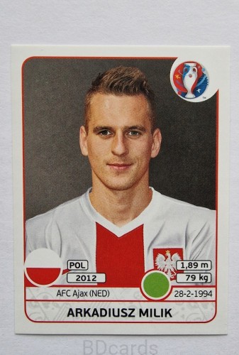 2016 Panini Euro Kamil Arkadiusz Milik Polska /B