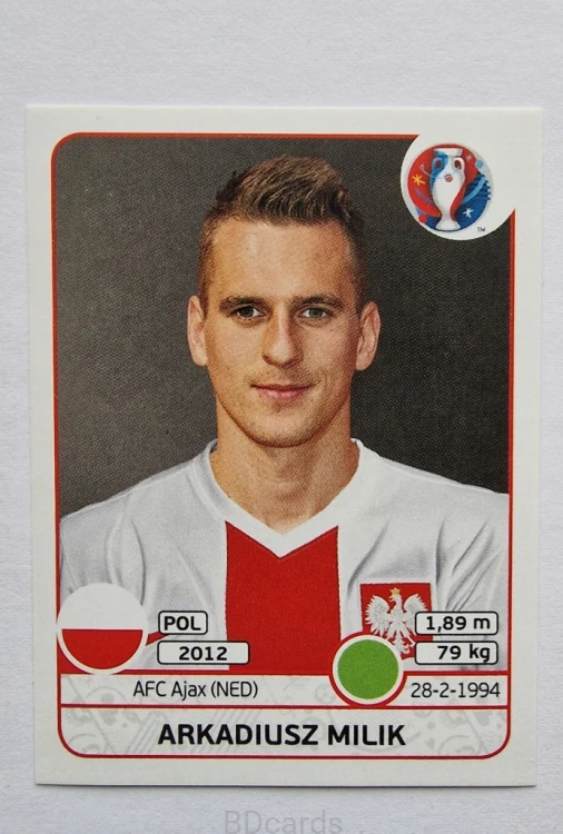 2016 Panini Euro Kamil Arkadiusz Milik Polska /B