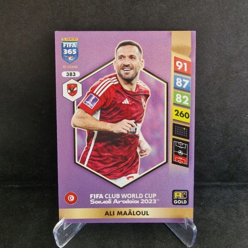 2025 Panini Fifa 365 Ali Maaloul Al-Ahly Gold /FF16