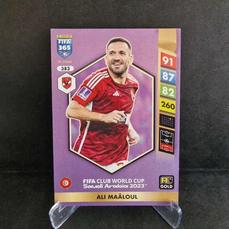 2025 Panini Fifa 365 Ali Maaloul Al-Ahly Gold /FF16