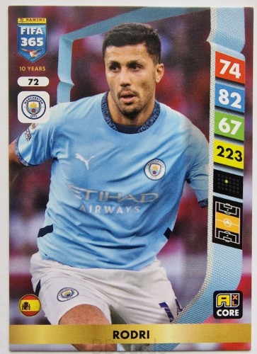 2025 Panini Fifa 365 Rodri Manchester City /NU4