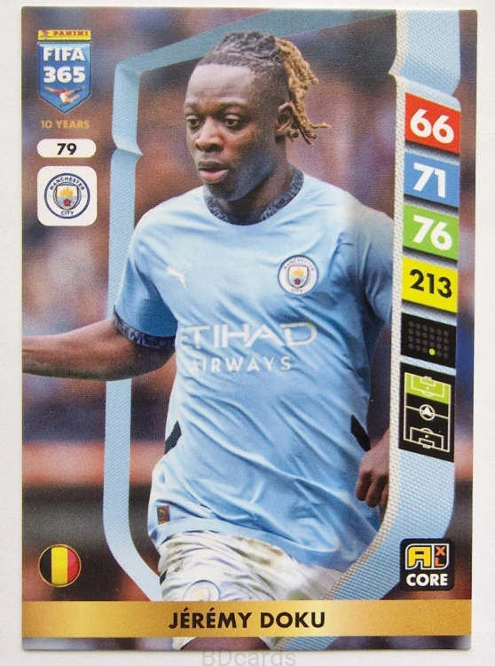 2025 Panini Fifa 365 Jeremy Doku Manchester City /NU5