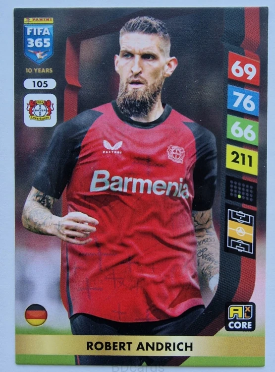 2025 Panini Fifa 365 Robert Andrich 105 Bayer Leverkusen /SP5