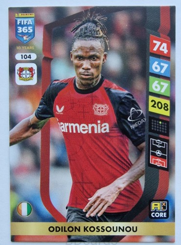 2025 Panini Fifa 365 Odilon Kossounou 104 Bayer Leverkusen /SP5