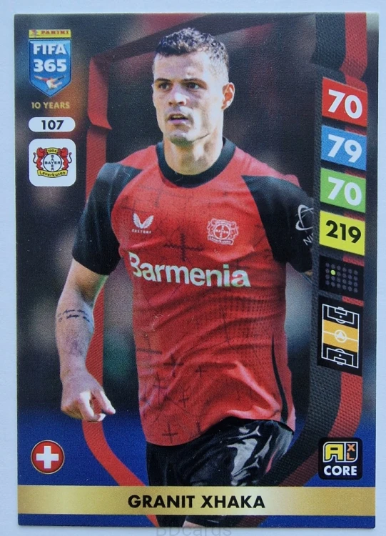 2025 Panini Fifa 365 Granit Xhaka 107 Bayer Leverkusen /SP6