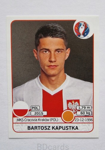 2016 Panini Euro Bartosz Kapustka Polska /B