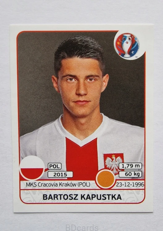 2016 Panini Euro Bartosz Kapustka Polska /B