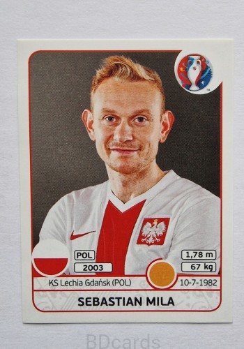 2016 Panini Euro Sebastian Mila Polska /B