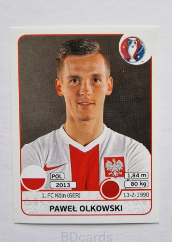 2016 Panini Euro Paweł Olkowski Polska /B