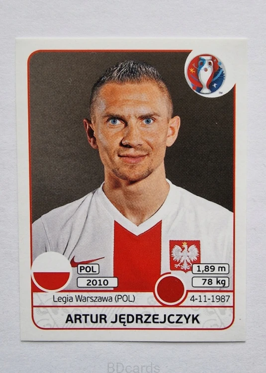 2016 Panini Euro Artur Jędrzejczyk Polska /B