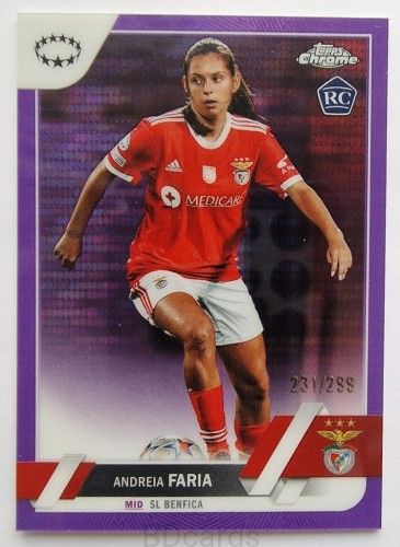 2022-23 Topps Chrome Womens Faria Limit /299 Benfica /RU6
