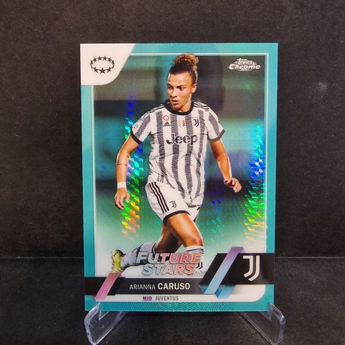 2022-23 Topps Chrome Womens Caruso Juventus Aqua Prism /U13