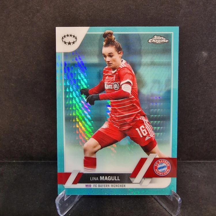 2022-23 Topps Chrome Womens Magull Bayer Monachium Aqua Prism /U14